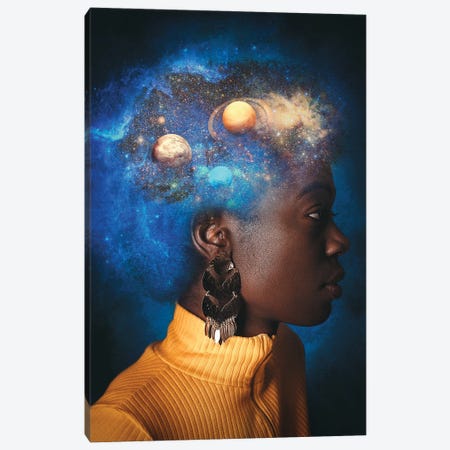 Afro Universe Canvas Print #MBK3} by Marischa Becker Canvas Print