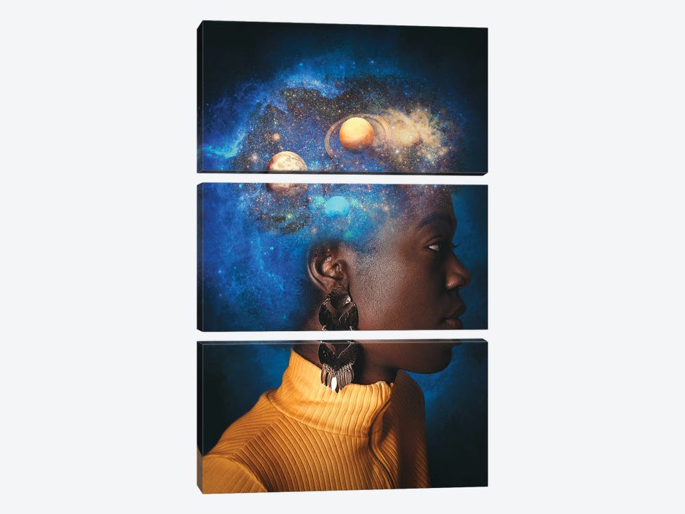 Afro Universe by Marischa Becker 3-piece Canvas Art Print