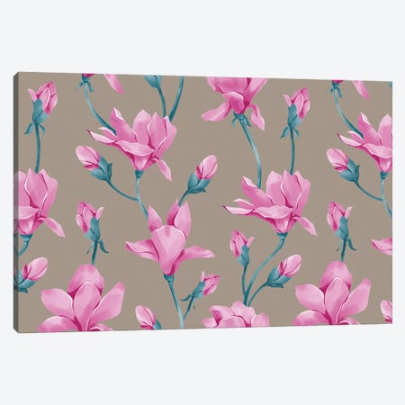 Magnolia Blooms Canvas Print #MBL101} by Marble Art Co Canvas Art