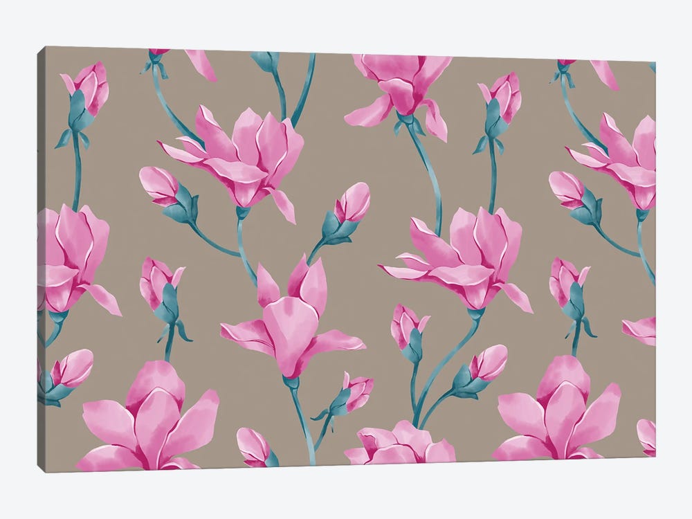 Magnolia Blooms by Marble Art Co 1-piece Canvas Print