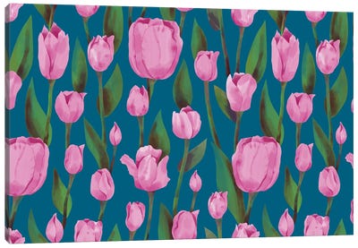 Tulip Blooms Canvas Art Print - Marble Art Co