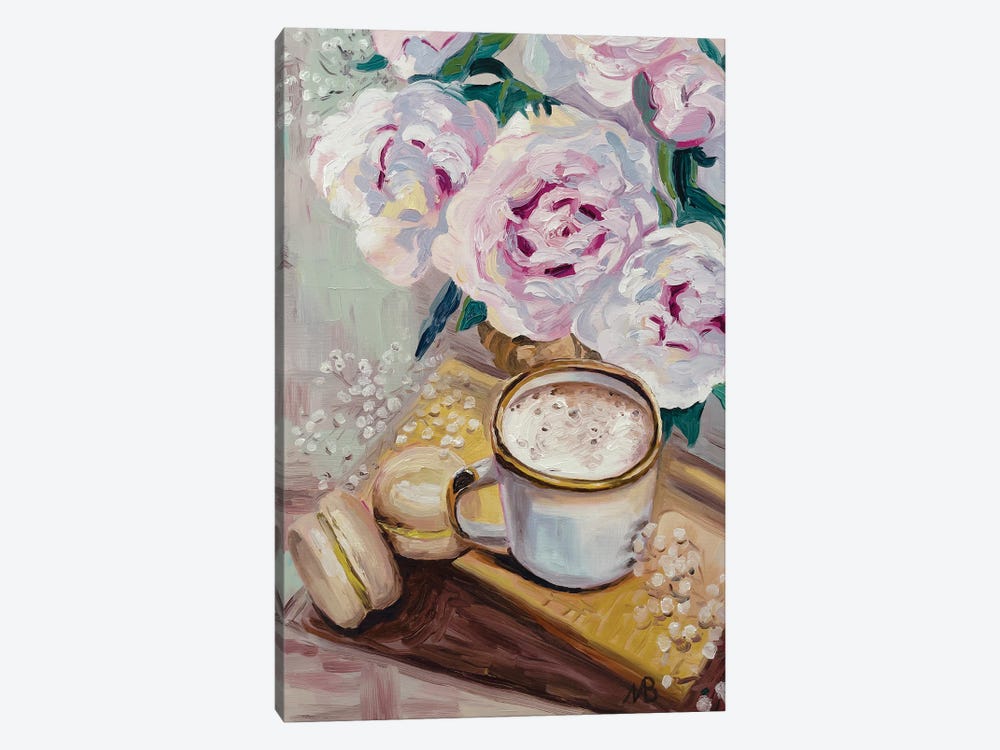 Coffee And Macaroons by Marina Beresneva 1-piece Canvas Artwork