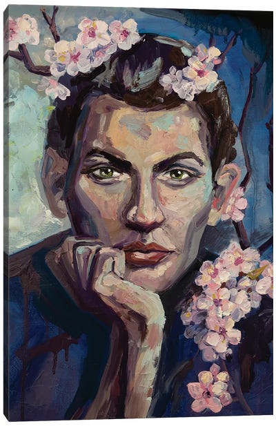 A Man With Green Eyes Canvas Art Print - Marina Beresneva