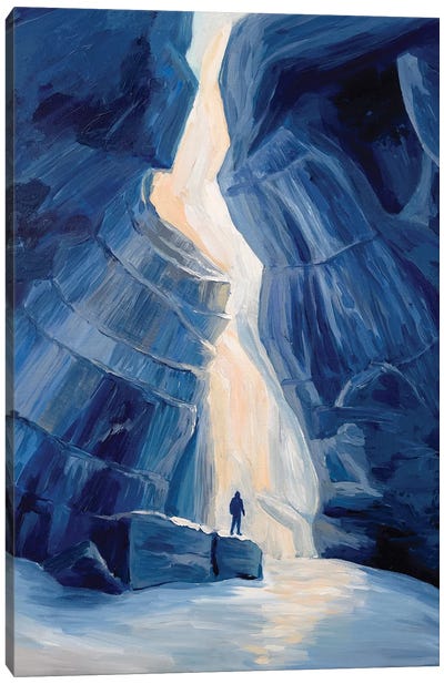 In Captivity Of The Ice Canvas Art Print - Glacier & Iceberg Art
