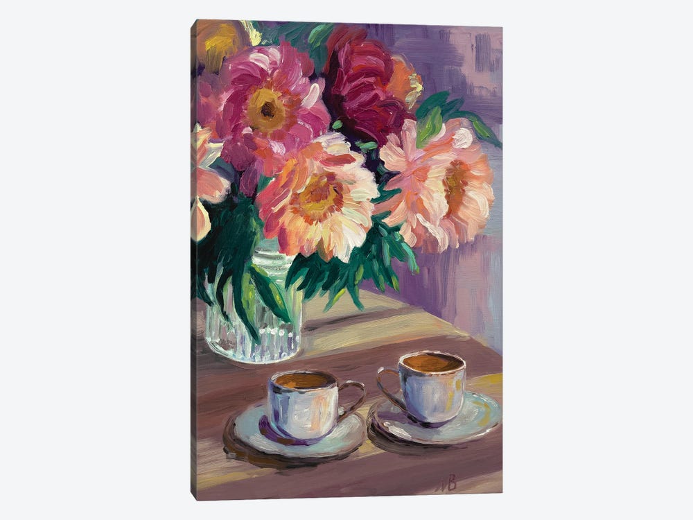 Two Cups Of Coffee by Marina Beresneva 1-piece Canvas Artwork