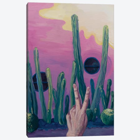 Cacti Canvas Print #MBN42} by Marina Beresneva Canvas Art Print