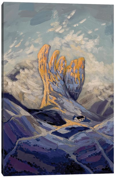 High In The Mountains Canvas Art Print - Surreal Bodyscapes