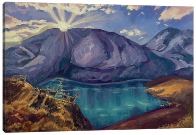 The Last Rays Of The Sun Canvas Art Print - Marina Beresneva