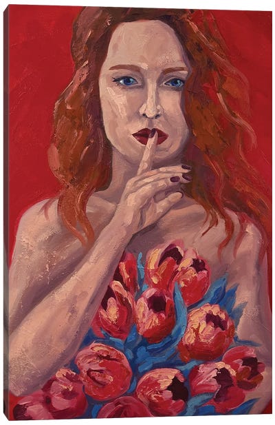 Girl With Orange Hair Canvas Art Print - Marina Beresneva