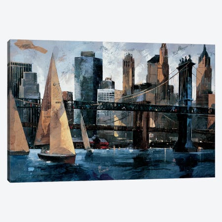 Sailboat In Manhattan II Canvas Print #MBO12} by Marti Bofarull Canvas Print