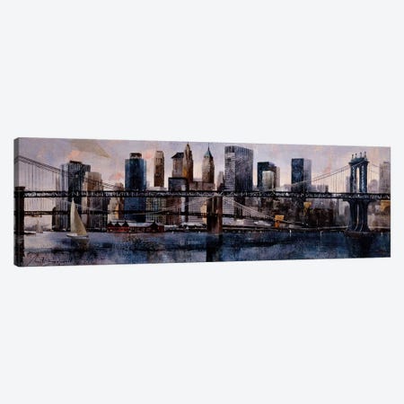 Brooklyn And Manhattan Bridges Canvas Print #MBO1} by Marti Bofarull Canvas Print