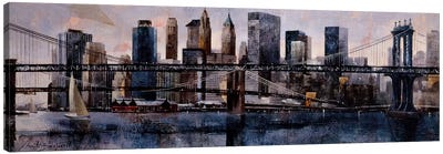 Brooklyn And Manhattan Bridges Canvas Art Print - Manhattan Art