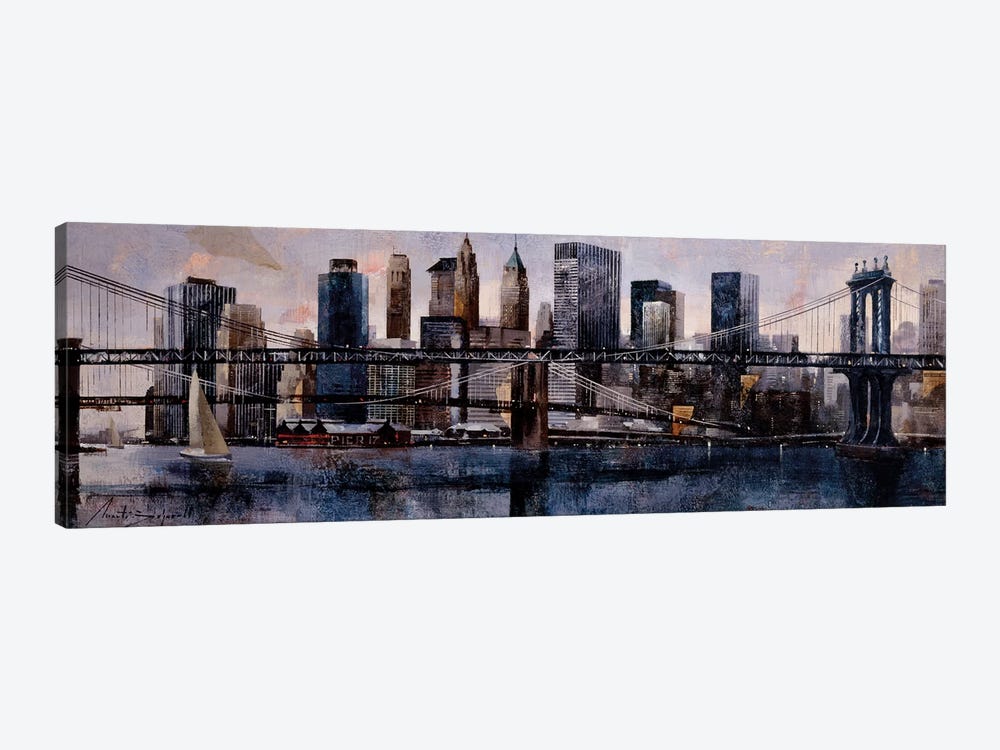 Brooklyn And Manhattan Bridges by Marti Bofarull 1-piece Art Print