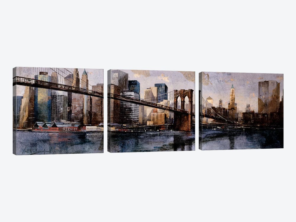 Going To The City by Marti Bofarull 3-piece Art Print