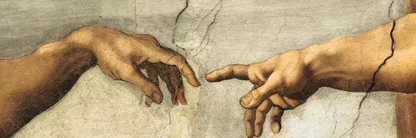 Michelangelo: Creazione di Adamo, Detail by Michelangelo