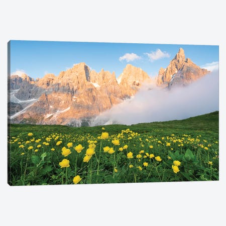 Spring In The Dolomites Canvas Print #MBT101} by Mauro Battistelli Canvas Wall Art