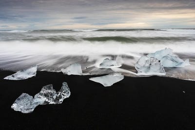 Black Sand & Crystal Ice by Mauro Battistelli canvas print