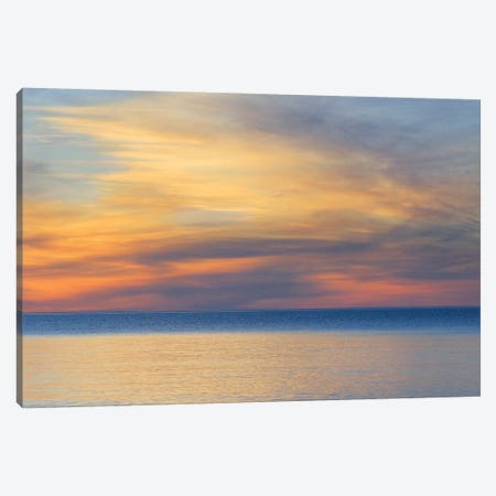 Cloudy Sunset, Lake Superior, Upper Peninsula, Michigan, USA Canvas Print #MBU2} by Marie Bush Canvas Wall Art