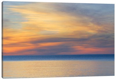 Cloudy Sunset, Lake Superior, Upper Peninsula, Michigan, USA Canvas Art Print