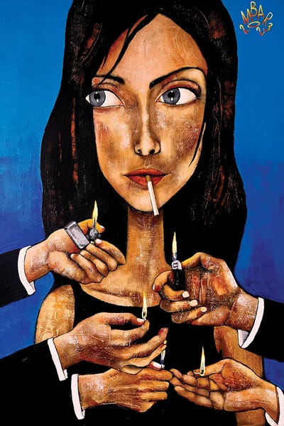 City Lights by Mikhail Baranovskiy framed canvas print