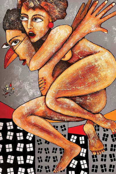 On The Wings Of Love by Mikhail Baranovskiy framed canvas print