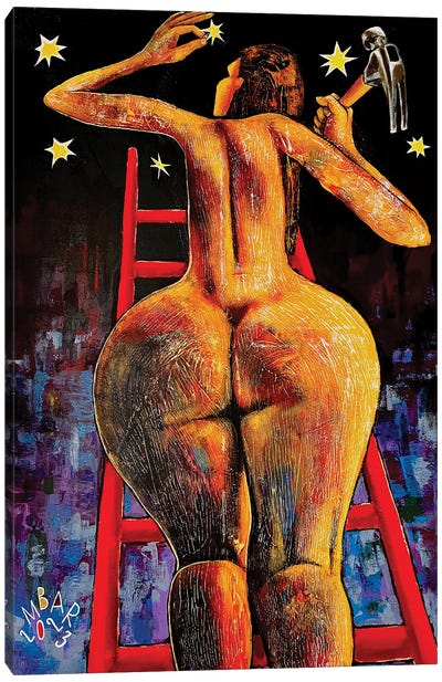 New Star Canvas Art Print - Female Nude Art