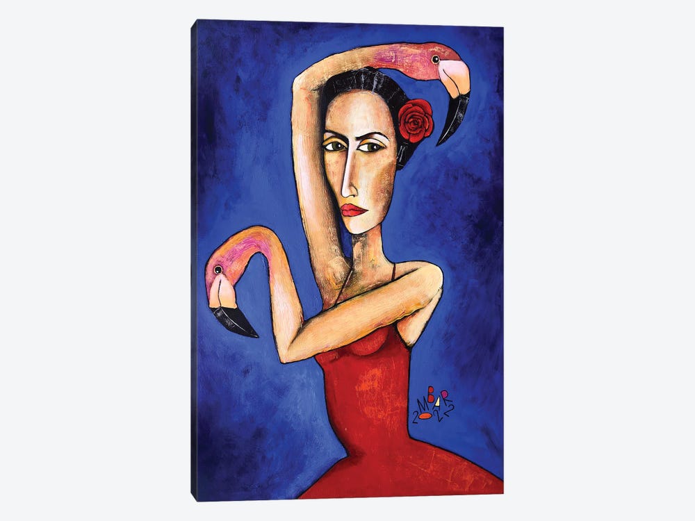 Flamenco-Flamingo by Mikhail Baranovskiy 1-piece Canvas Wall Art