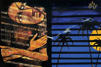 Window With Loneliness Views by Mikhail Baranovskiy framed canvas print