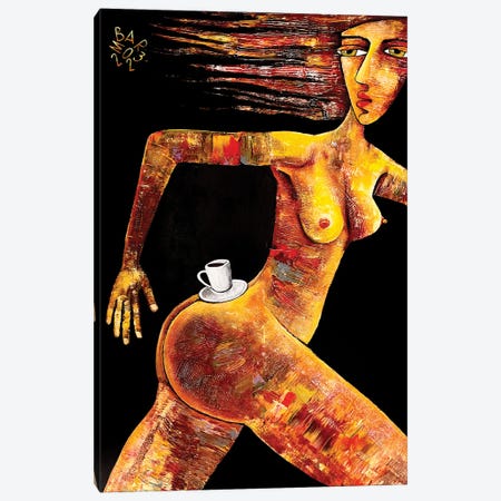 The Midnight Espresso Canvas Print #MBV51} by Mikhail Baranovskiy Canvas Art