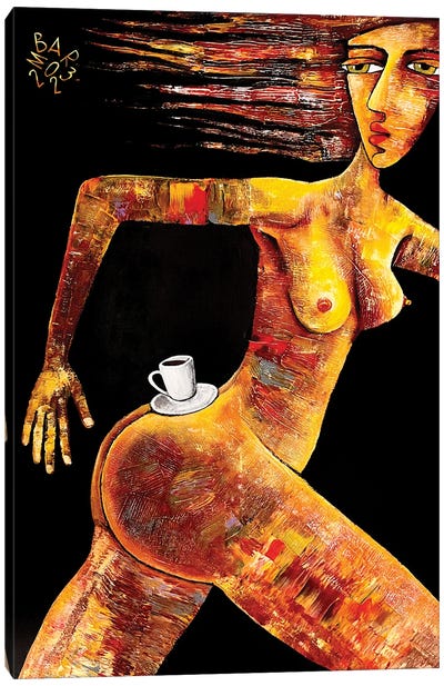 The Midnight Espresso Canvas Art Print - Drink & Beverage Art