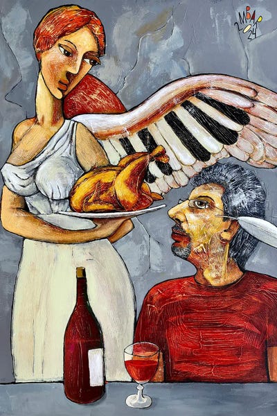 Muse Routine by Mikhail Baranovskiy framed canvas print