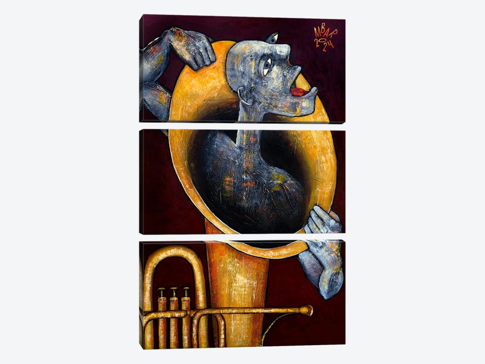 Trumpet Spirit by Mikhail Baranovskiy 3-piece Canvas Art