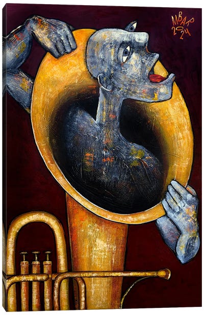Trumpet Spirit Canvas Art Print - Mikhail Baranovskiy