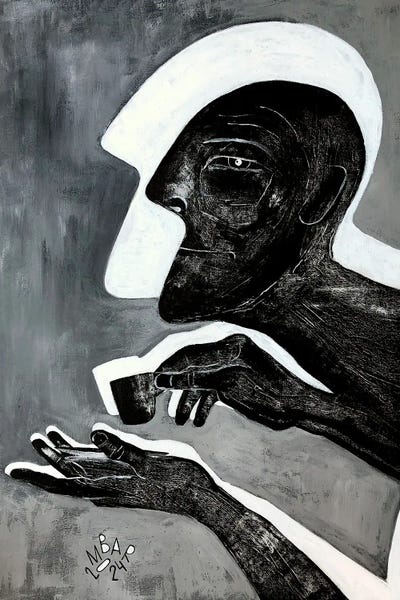 Black Coffee by Mikhail Baranovskiy framed canvas print