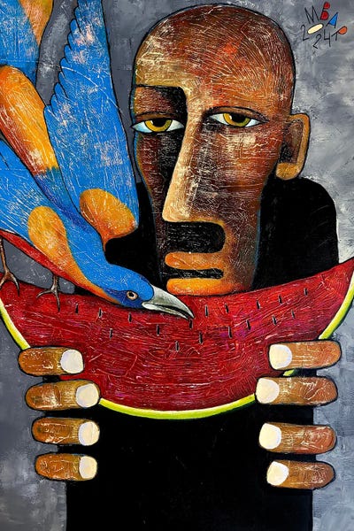 Symbiosis by Mikhail Baranovskiy framed canvas print