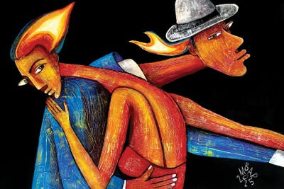 Blazing Tango by Mikhail Baranovskiy framed canvas print