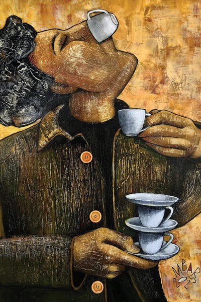 Java Junkie by Mikhail Baranovskiy framed canvas print