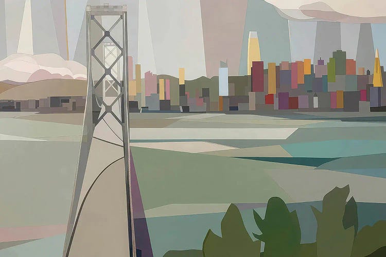 The City From Treasure Island by Melba Browne wall art