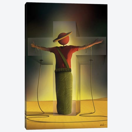 Homem na Cruz (Man On The Cross) Canvas Print #MCA14} by Marcel Caram Canvas Art Print