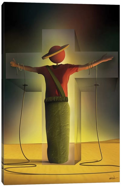 Homem na Cruz (Man On The Cross) Canvas Art Print