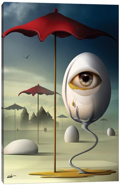 Lágrima (Tear) Canvas Art Print - Egg Art