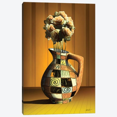 Vaso de Rosas (Rose Vase) Canvas Print #MCA29} by Marcel Caram Canvas Print