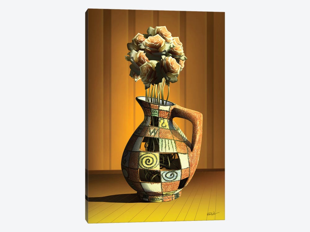 Vaso de Rosas (Rose Vase) by Marcel Caram 1-piece Art Print