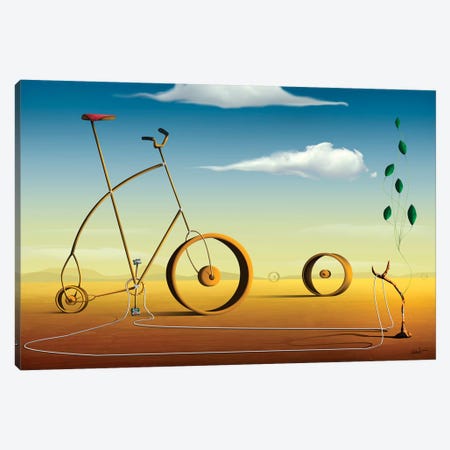 A Bicicleta (The Bicycle) Canvas Print #MCA2} by Marcel Caram Canvas Art
