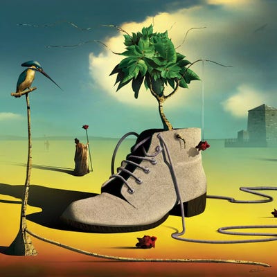 A Bota (The Boot) by Marcel Caram framed wall art