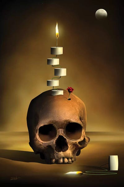 Sci-Fi Planets: Caveira Composição (Skull Composition) by Marcel Caram