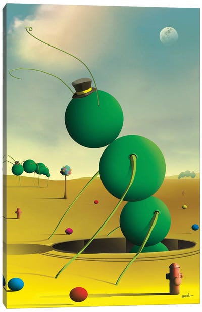Insetos (Insects) Canvas Art Print - Sci-Fi Planet Art