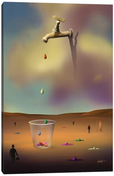 Pingos Coloridos (Colorful Drops) II Canvas Art Print - Similar to Salvador Dali