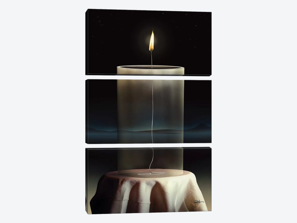 Vela Vidro (Candle Glass) by Marcel Caram 3-piece Canvas Artwork