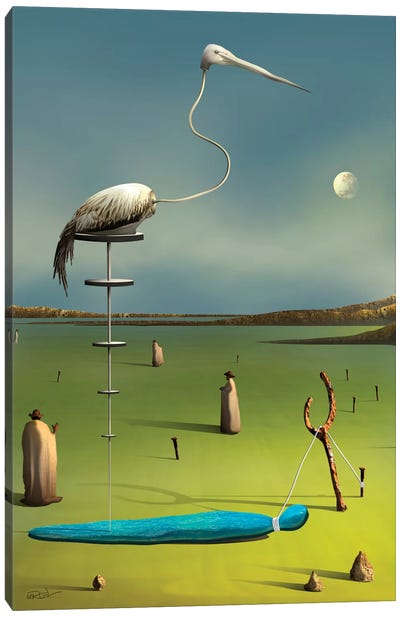 A Garça (The Crane) Canvas Art Print - Similar to Salvador Dali